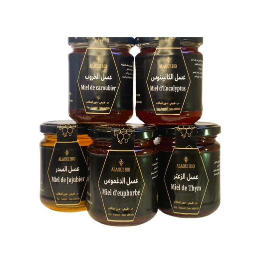 Pack Découverte 5 Miels 100% pur - باقة تدوق 5 أنواع من العسل الحر